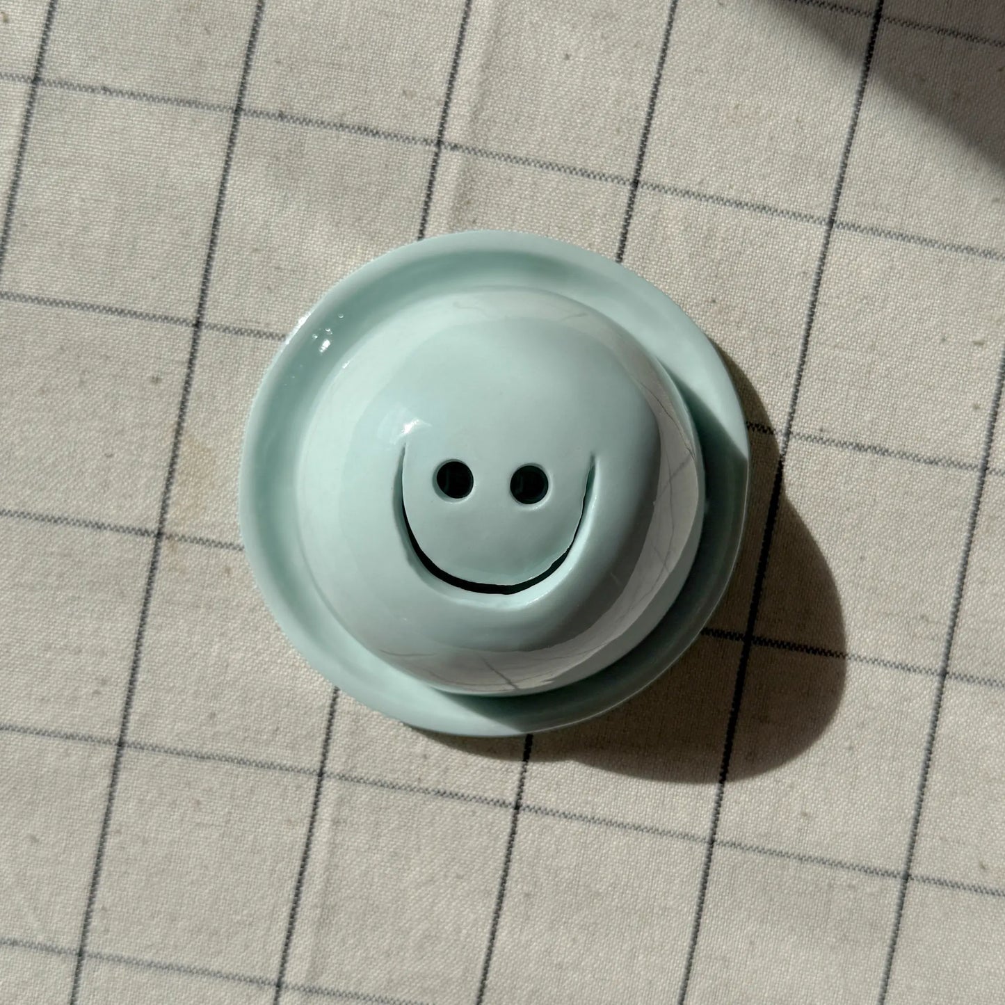Porte-encens Smiley Bleu