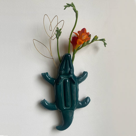 Petit Vase Mural Bouée Crocodile