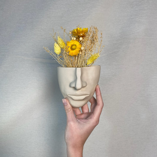 Vase Mural Visage